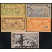 Куба, набор денег Кубинских Партизан 1, 2, 10, 50, 100 песо 1953 - 1958 год (CUBA set 1, 2, 10, 50, 100 pesos 1953 - 1958) : UNC-/UNC