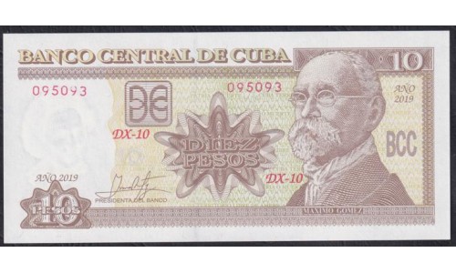 Куба 10 песо 2019 (CUBA 10 pesos 2019) P 117u: UNC