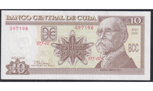 Куба 10 песо 2020 (CUBA 10 pesos 2020) P 117v: UNC