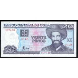 Куба 20 песо 2001 год (CUBA 20 pesos 2001) P 118c: UNC 