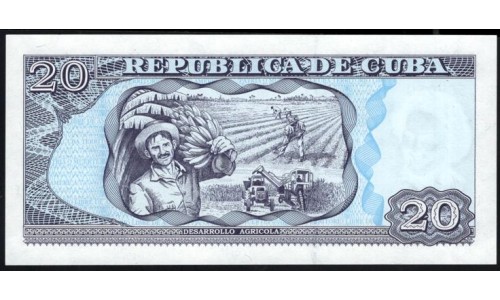 Куба 20 песо 2001 год (CUBA 20 pesos 2001) P 118c: UNC 