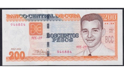 Куба 200 песо 2021 (CUBA 200 pesos 2021) P 130e: UNC