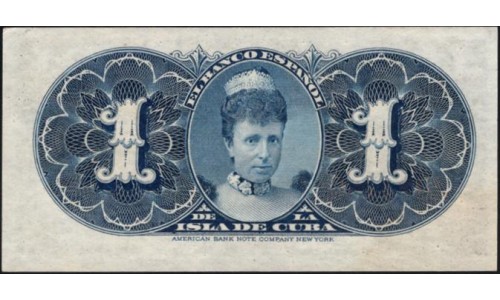 Куба 1 песо 1896 год (CUBA 1 peso 1896) P 47a: UNC 