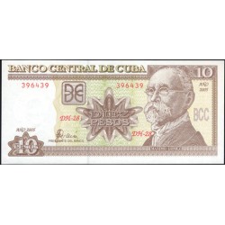 Куба 10 песо 2005 год (CUBA 10 pesos 2005) P 117h: UNC 
