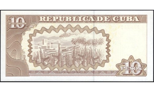 Куба 10 песо 2005 год (CUBA 10 pesos 2005) P 117h: UNC 