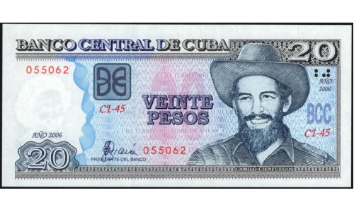 Куба 20 песо 2006 год (CUBA 20 pesos 2006) P 122с: UNC 