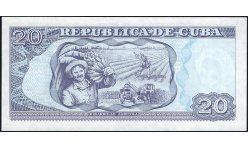 Куба 20 песо 2008 (CUBA 20 pesos 2008) P 122e: UNC