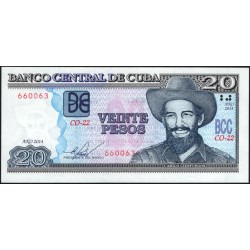 Куба 20 песо 2014 год (CUBA 20 pesos 2014 year) P122i: UNC 