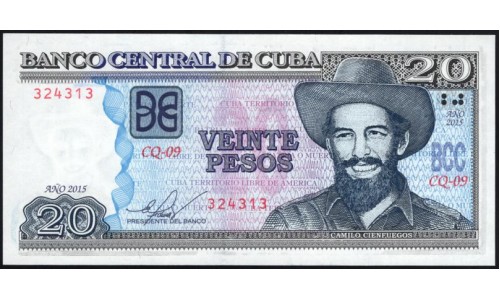 Куба 20 песо 2015 (CUBA 20 pesos 2015) P122j : UNC