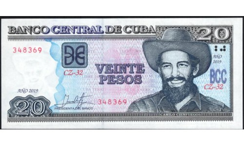 Куба 20 песо 2019 год (CUBA 20 pesos 2019) P 122m: UNC