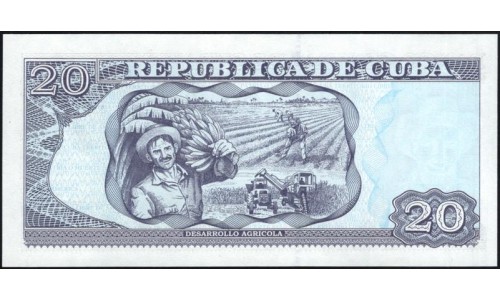 Куба 20 песо 2020 год (CUBA 20 pesos 2020) P 122n: UNC
