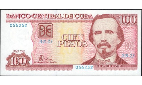 Куба 100 песо 2001 (CUBA 100 pesos 2001) P 124 : UNC
