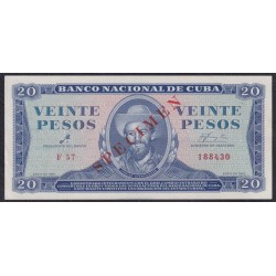 Куба 20 песо 1961 год, ОБРАЗЕЦ! РАРИТЕТ!!! С подписью товарища Че Гевара!!(CUBA 20 pesos 1961, SPECIMEN) P 97s: UNC