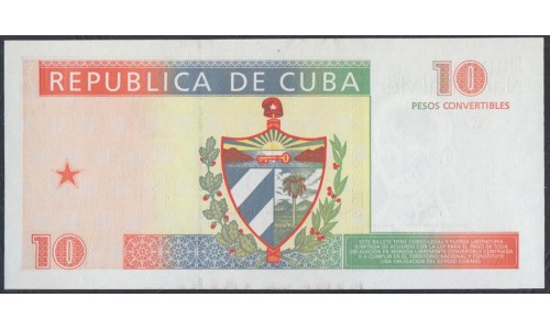 Куба конвертируемый песо 10 песо 1994 г. (Cuba pesos convertibles 10 pesos 1994 year)  P FX40: UNC