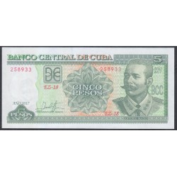 Куба 5 песо 1960 год (CUBA 5 pesos 1960) P 91c: UNC 