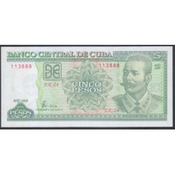Куба 5 песо 2009 год (CUBA 5 pesos 2009) P 116k: UNC 