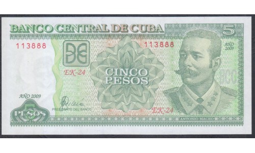 Куба 5 песо 2009 год (CUBA 5 pesos 2009) P 116k: UNC 