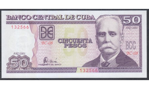 Куба 50 песо 2001 год (CUBA 50 pesos 2001) P 119: UNC 
