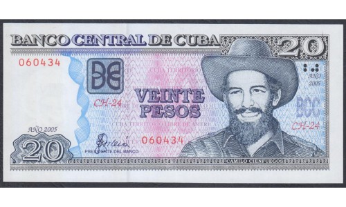 Куба 20 песо 2005 год (CUBA 20 pesos 2005) P 122b: UNC