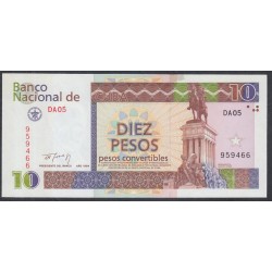 Куба конвертируемый песо 10 песо 1994 г. (Cuba pesos convertibles 10 pesos 1994 year)  P FX40: UNC