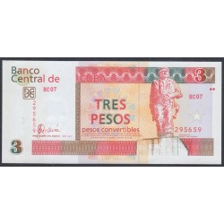 Куба конвертируемый песо 3 песо 2007 г. (Cuba pesos convertible 3 peso 2007 year) P FX 47: UNC