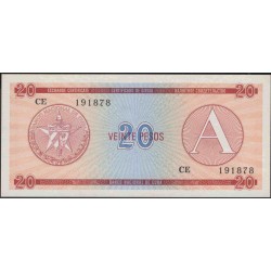 Куба валютное свидетельство 20 песо ND (CUBA exchange certificate 20 pesos ND) PFX5: UNC 
