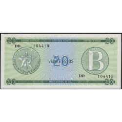 Куба валютное свидетельство 20 песо ND (CUBA exchange certificate 20 pesos ND) PFX9: UNC 