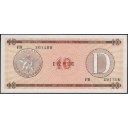 Куба валютное свидетельство 10 песо ND (CUBA exchange certificate 10 peso ND) PFX35: UNC 