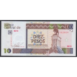 Куба конвертируемый песо 10 песо 2012 (Cuba pesos convertible 10 peso 2012)  P FX49: UNC