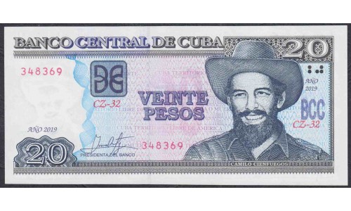Куба 20 песо 2019 год (CUBA 20 pesos 2019) P 122m: UNC
