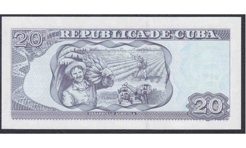 Куба 20 песо 2021 год (CUBA 20 pesos 2021) P 122o: UNC