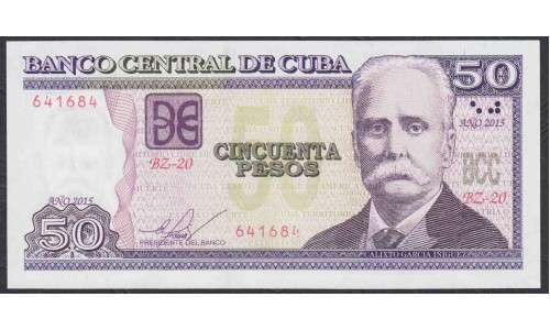 Куба 50 песо 2015 год (CUBA 50 pesos 2015) P 123j: UNC