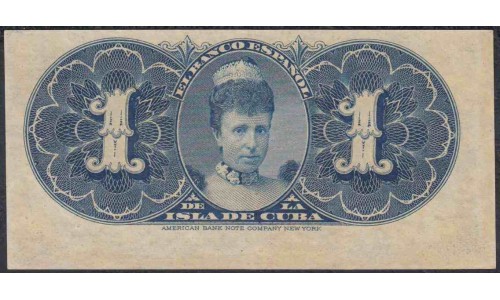 Куба 1 песо 1896 год (CUBA 1 peso 1896) P 47a: UNC 