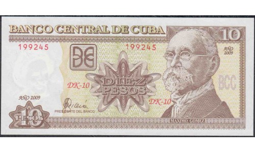 Куба 10 песо 2009 год (CUBA 10 pesos 2009) P 117k: UNC 