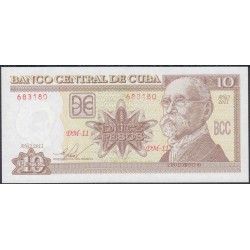 Куба 10 песо 2011 год (CUBA 10 pesos 2011) P 117m: UNC 