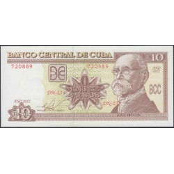 Куба 10 песо 2012 год (CUBA 10 pesos 2012) P 117n: UNC 