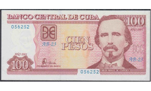 Куба 100 песо 2001 год (CUBA 100 pesos 2001) P 124: UNC 