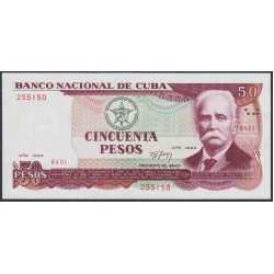 Куба 50 песо 1990 год (CUBA 50 pesos 1990) P 111: UNC 