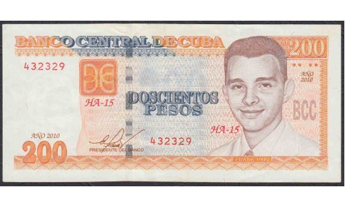 Куба 200 песо 2010 год (CUBA 200 pesos 2010) P130: XF/aUNC
