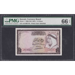 Кувейт 1/4 динар L. 1960 -1961 г ода (Kuwait 1/4 dinar L. 1960 -1961) P1: UNC PMG 66!!!