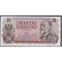 Австрия 20 шиллингов 1956 года, GT 037883 (Austria 20 Schilling 1956) P 136: aUNC