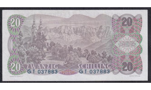 Австрия 20 шиллингов 1956 года, GT 037883 (Austria 20 Schilling 1956) P 136: aUNC