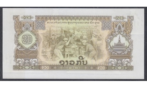 Лаос 20 кип (1968) (Laos 20 kip (1968)) P 21a : UNC