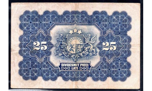 Латвия 25 лат 1928 (LATVIA 25 Lati 1928) P 18a : VF