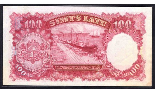 Латвия 100 лат 1939 (LATVIA 100 Latu 1939) P 22a : UNC