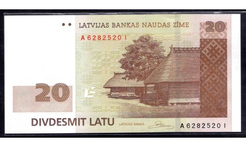 Латвия 20 лат 2009 (LATVIA 20 Latu 2009) P 55b : UNC