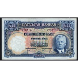 Латвия 50 лат 1934 года, 970510 (LATVIA 50 Latu 1934) P 20a: UNC