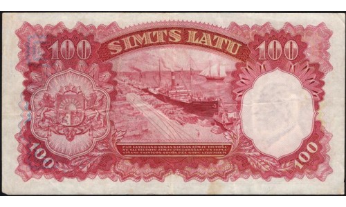 Латвия 100 лат 1939 (LATVIA 100 Latu 1939) P 22a : XF