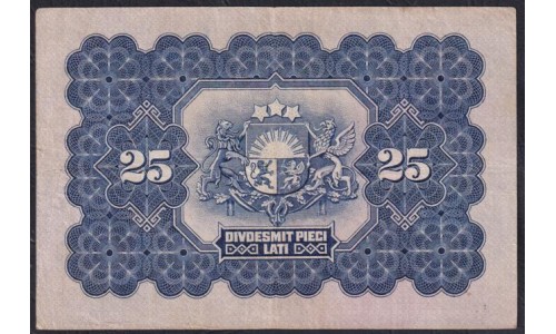 Латвия 25 лат 1928 года, B380869 (LATVIA 25 Lati 1928) P 18a: VF/XF