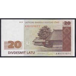 Латвия 20 лат 1992 года, A6177707C (LATVIA 20 Latu 1992) P 45 : UNC